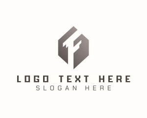 Business Hexagon Letter F logo design