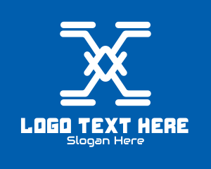White - Digital X Tech logo design