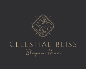 Moon Celestial Hand logo design