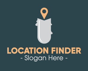 Candle Location Pin logo design