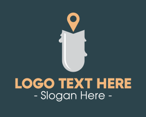 Place - Candle Location Pin logo design
