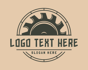 Lumber - Carpentry Saw Tool logo design