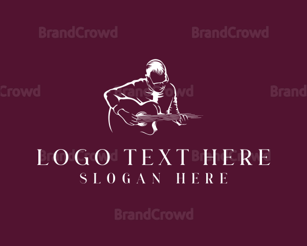 Guitarist Country Music Musician Logo