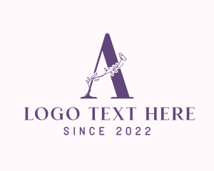 Wedding Planner - Flower Letter A logo design