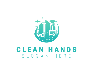 Housekeeping Cleaning Sanitation logo design