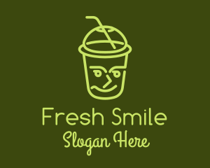 Smiling Face Drinking Cup logo design