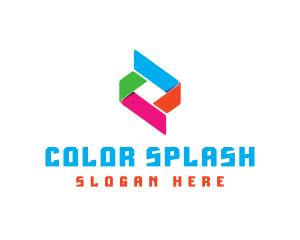 Colorful Ribbon Agency logo design