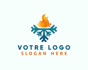 Industrial Snowflake Fire  Logo