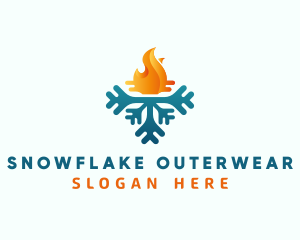 Industrial Snowflake Fire  logo design