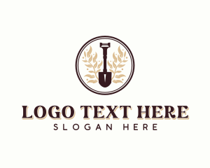 Landscaper - Shovel Landscaper Planting logo design