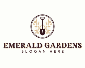 Shovel Landscaper Planting logo design