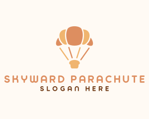 Croissant Parachute Bakery logo design
