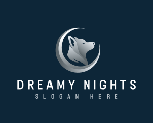 Night Wolf Moon logo design