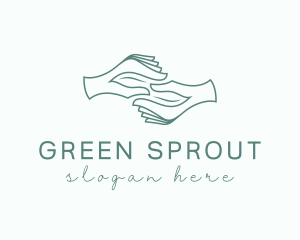 Green Hands Masseuse logo design