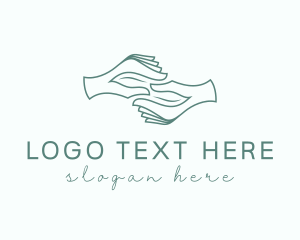 Therapy - Green Hands Masseuse logo design