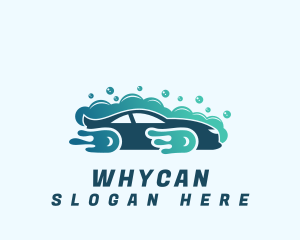 Car Wash Cleaning Bubble Logo