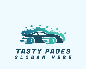 Cleaning - Car Wash Cleaning Bubble logo design