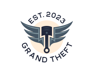 Worker - Automotive Piston Wings logo design
