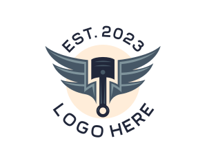 Automotive Piston Wings logo design