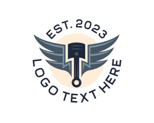 Maintenance Crew - Automotive Piston Wings logo design