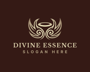 Divine - Spiritual Halo Wings logo design