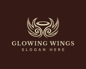 Spiritual Halo Wings  logo design