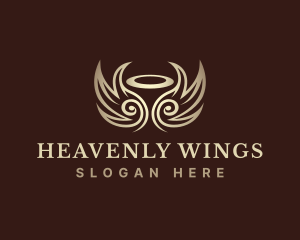 Spiritual Halo Wings  logo design