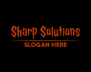 Sharp - Spooky Thriller Halloween logo design