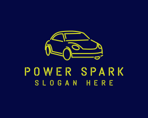 Yellow Neon Car Logo