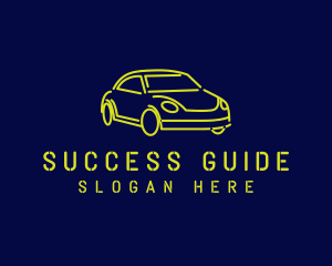 Yellow Neon Car Logo