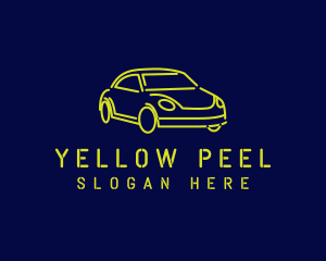 Yellow Neon Car logo design