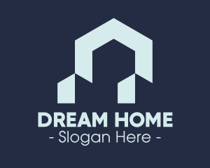 House - Blue Modern Housing logo design