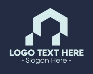 Pentagon - Blue Modern Housing logo design