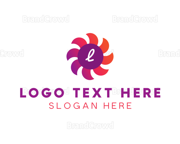 Gradient Flower Propeller Logo