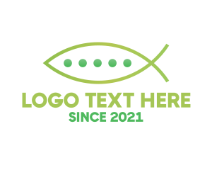 Veggie - Organic Fish Pea logo design