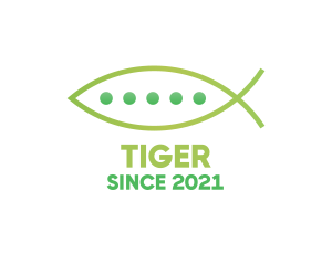 Vegetarian - Organic Fish Pea logo design