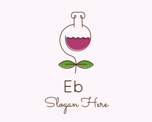 Liquor - Wine Flower Flask logo design