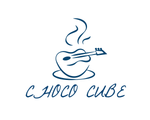 Music - Hot Guitar Cafe logo design