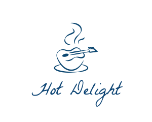 Hot Guitar Teacup logo design