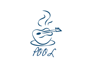 Stroke - Hot Guitar Cafe logo design