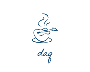 Barista - Hot Guitar Cafe logo design