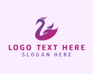 Leaves - Leaf Swan Zoo logo design