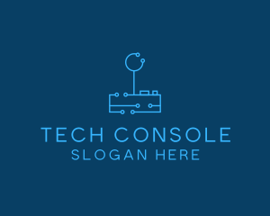 Console - Blue Gaming Console logo design