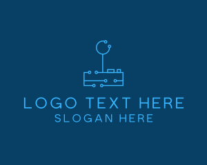 Gaming Equipment - Blue Gaming Console logo design