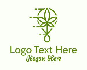 Cannabis Leaf - Cannabis Leaf Drop logo design