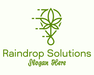 Drop - Cannabis Leaf Drop logo design