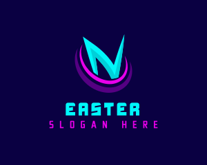 Clan - Cyber Gaming Letter N logo design