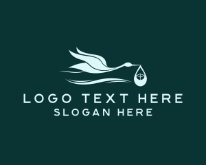 Freight - Stork Bird Delivery logo design