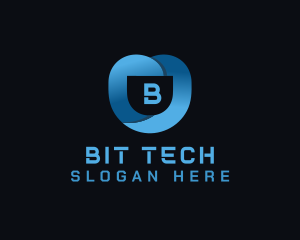 Tech Security Shield logo design