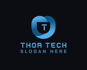 Tech Security Shield logo design